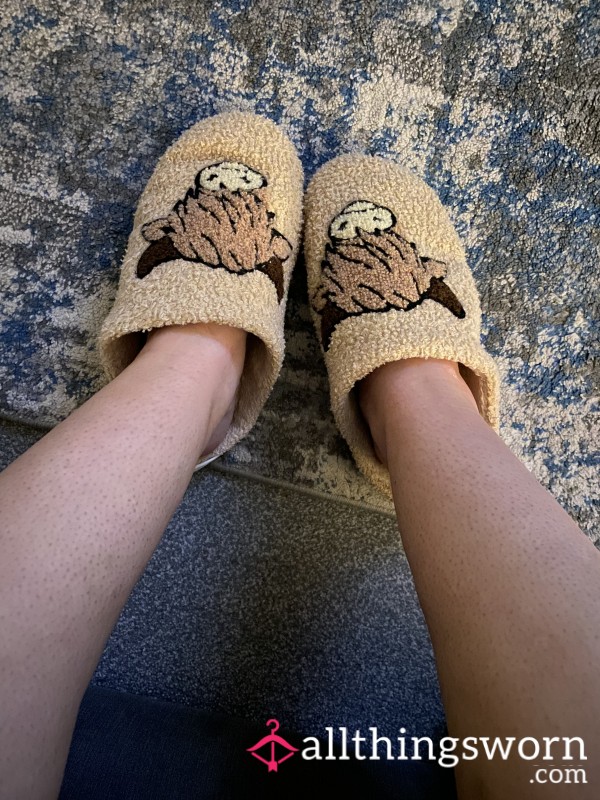 Worn Cow Slippers