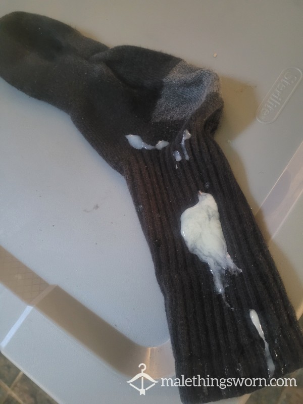 Worn C*m Soaked Sock