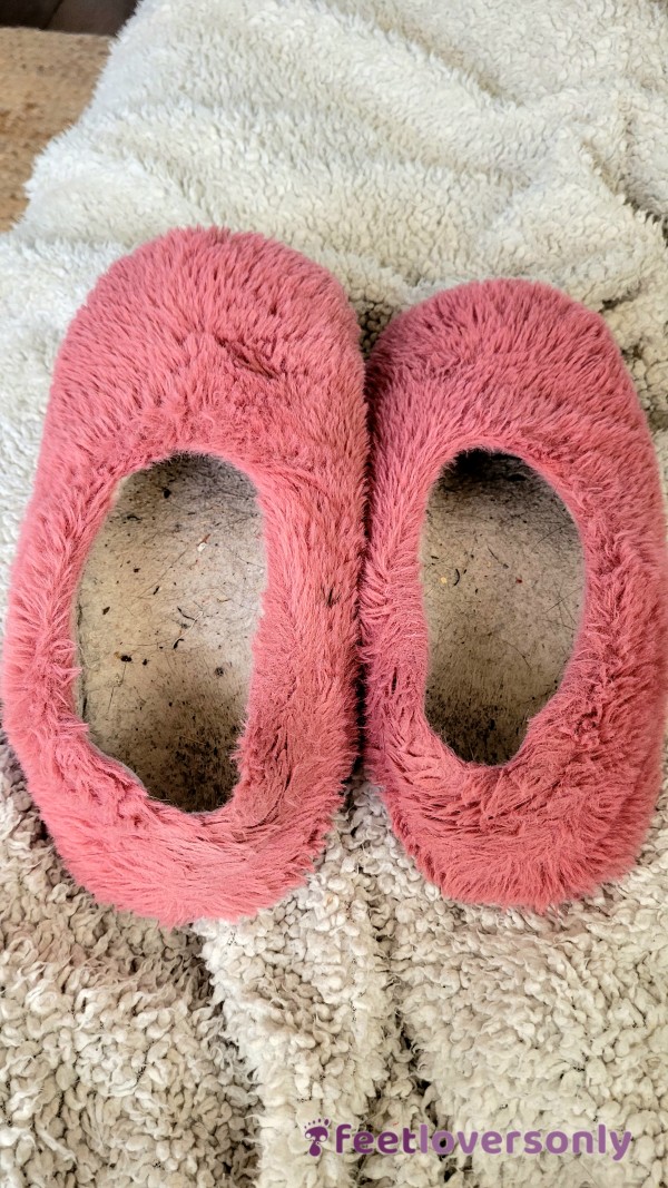 Worn, Damaged, Smelly, Pink, Fluffy Slippers