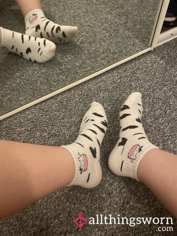 Worn Dirty Cow Socks