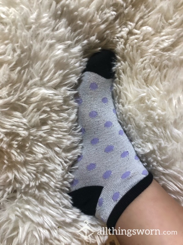 Worn Dirty Polka-Dot Socks!