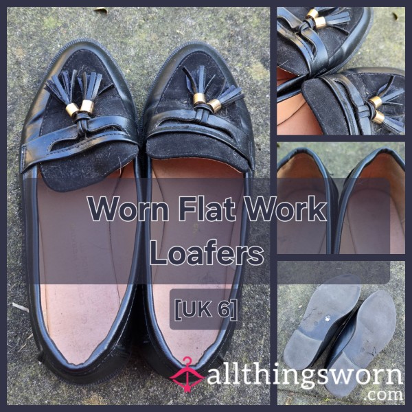 Worn Flat Work Loafers [UK 6] - INTRODUCTORY PRICE