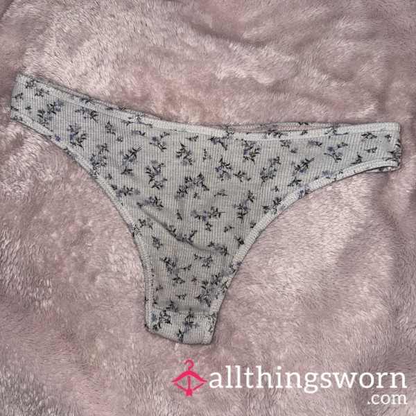 Worn Flor*l Thong