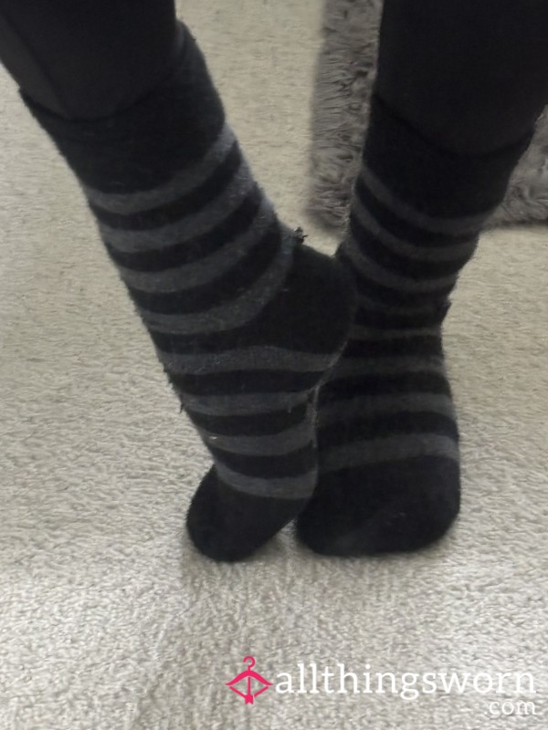 Worn Fluffy Bed Socks