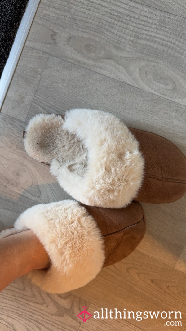 Worn Fluffy Slippers