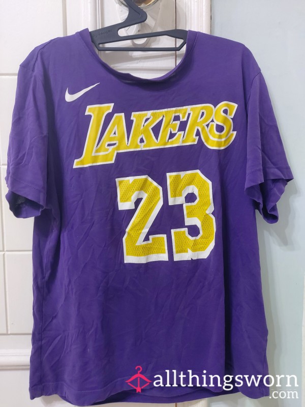 Worn For 4 Years! Sweat Soaked. Nike LA Lakers T Shirts