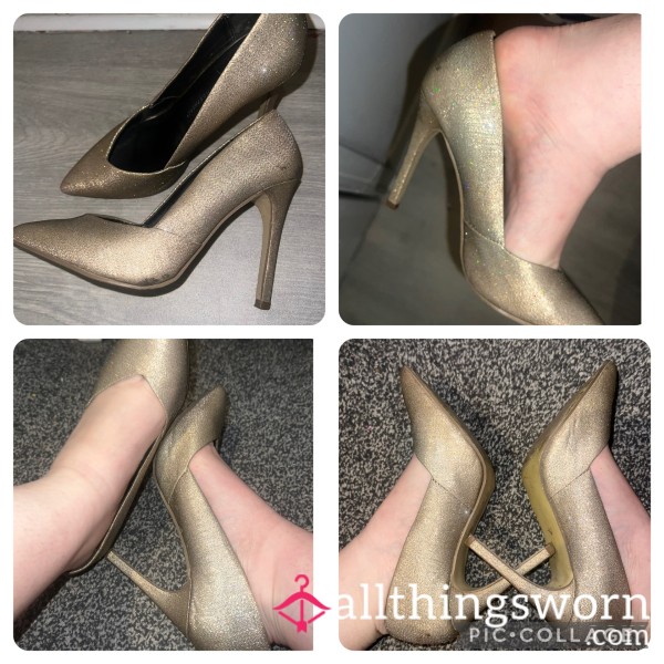 Worn Gold Heels