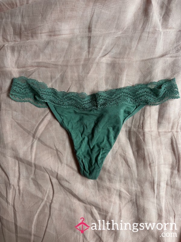 Worn Green Thong