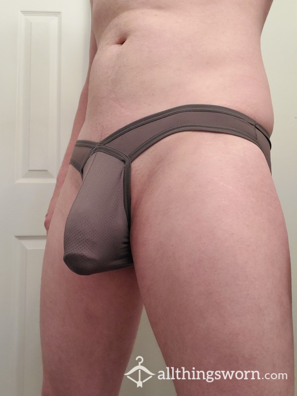 Worn Grey Bikini Briefs