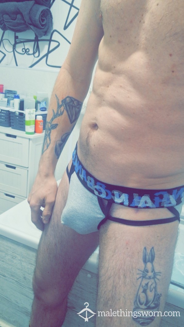 Worn Grey Jock Strap