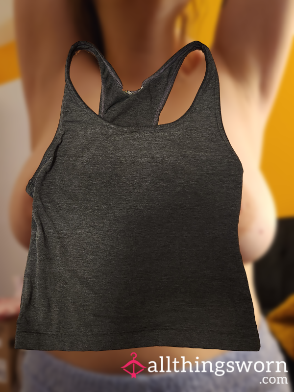 Worn Grey Sports Bra/Tank Top