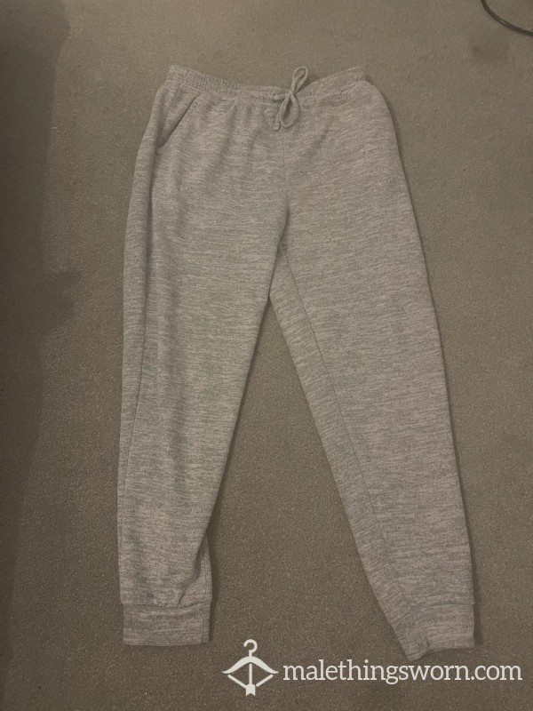 Worn Grey Tracksuit Bottoms