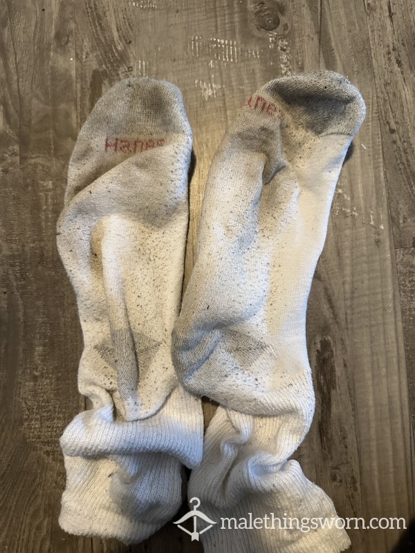 Worn Hanes Socks