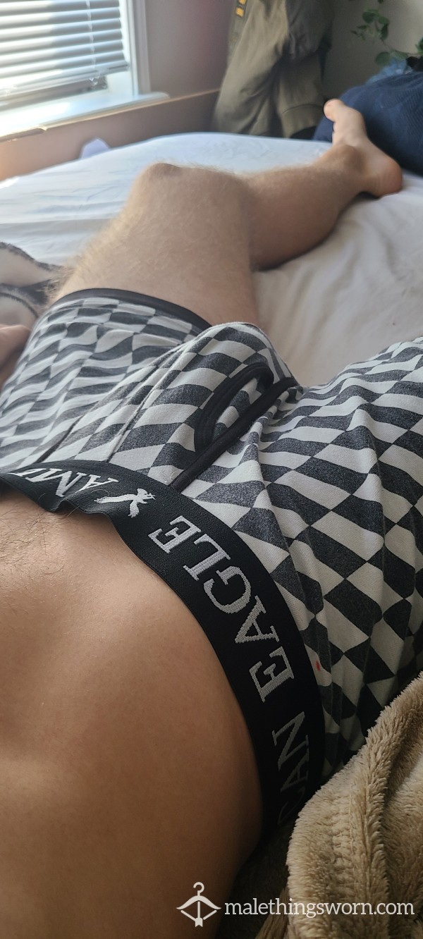 Worn In American Eagle Checkered Boxer Briefs