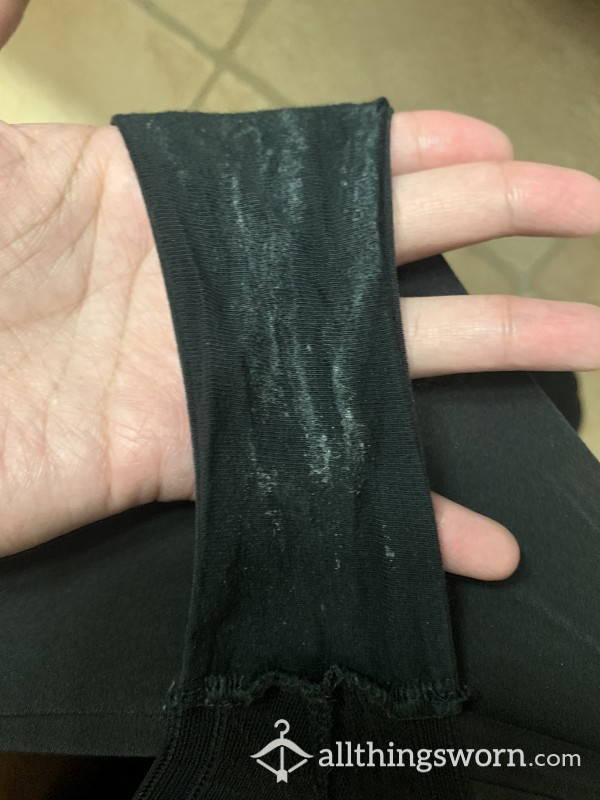 Worn In C*m/Ovulating Black Cheeky Panties (price Includes Shipping)