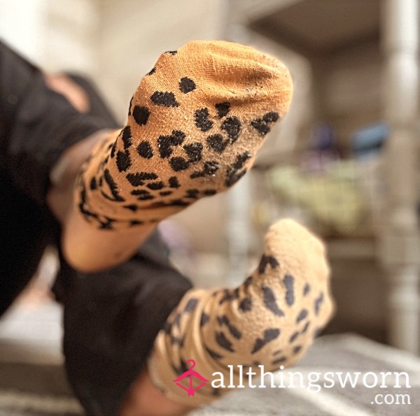 Worn Leopard 🐆 Print Socks