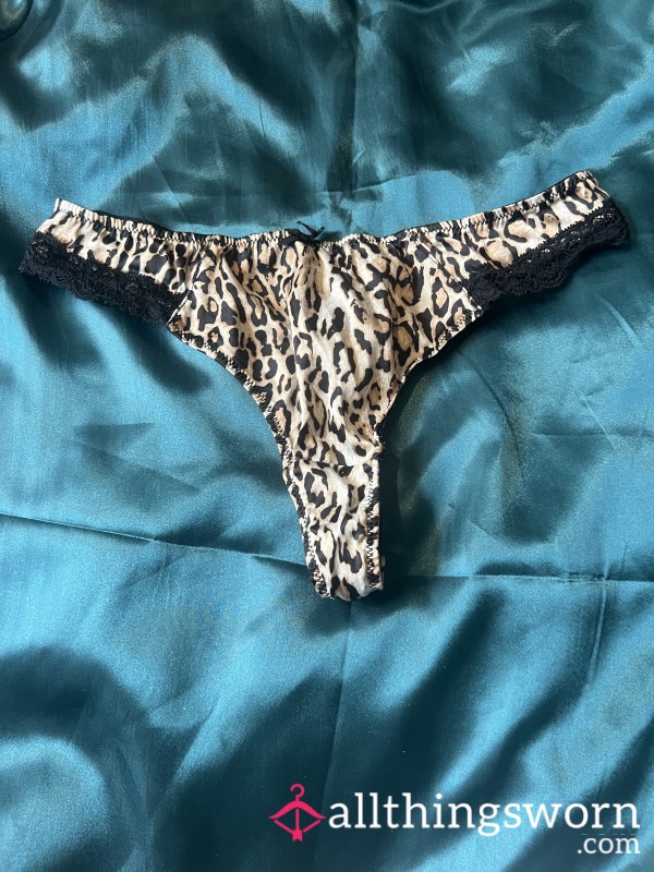 Worn Leopard Print Thong 🐆 💋