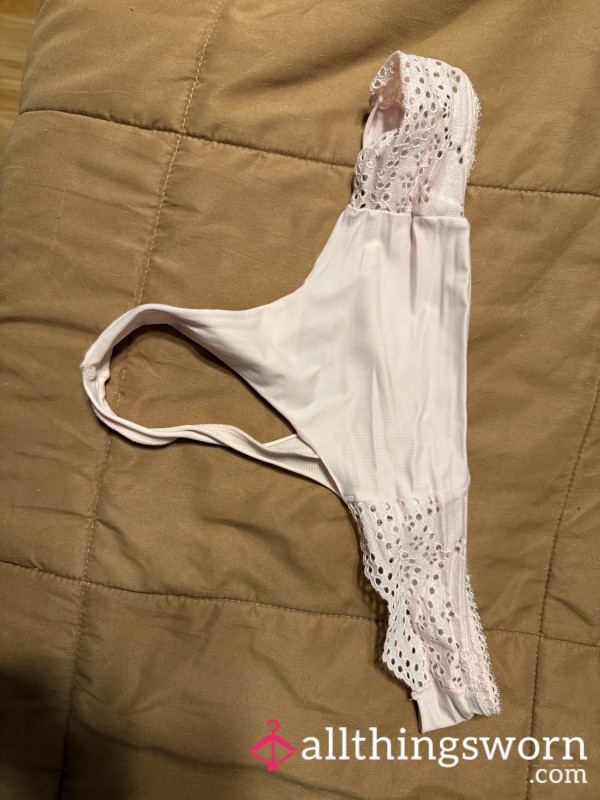 Worn Light Pink Thong