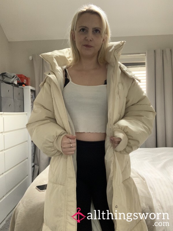 Worn Long Puffa Jacket