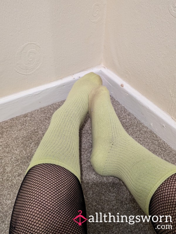 Worn Neon Socks