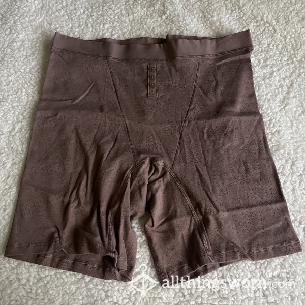 WORN NEW AE Aerie American Eagle 5" Dark Nude Pink Boyshort *48 HR WEAR*