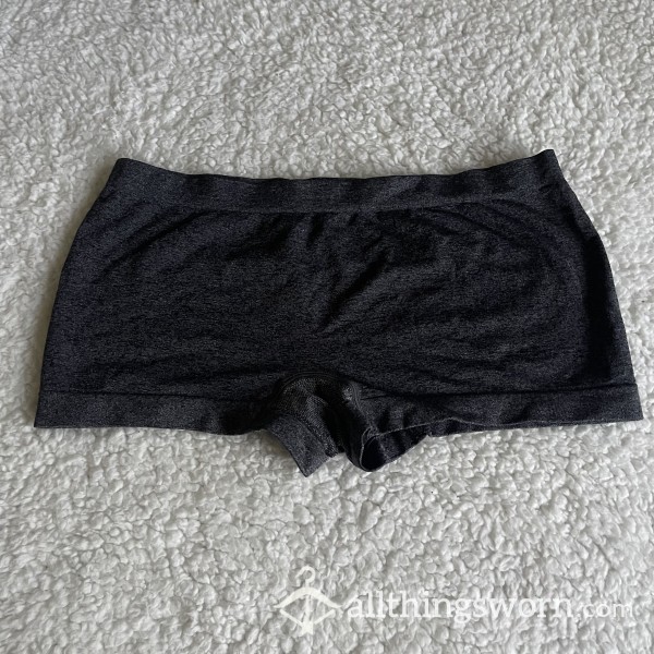 WORN NEW Dark Grey Boyshorts *48 HR WEAR*