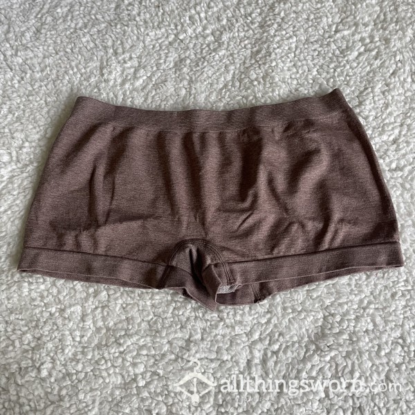 WORN NEW Dark Nude Boyshorts *48 HR WEAR*