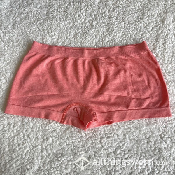 WORN NEW Pink Peach Boyshorts *48 HR WEAR*