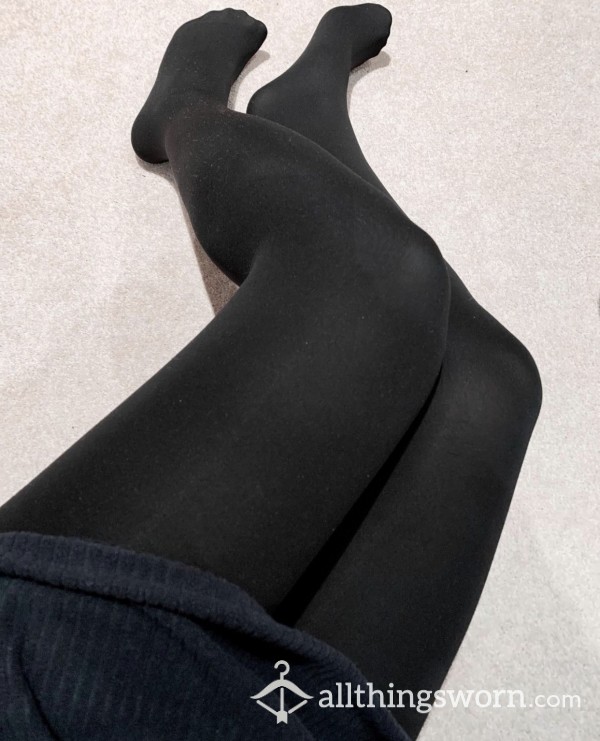 Worn No Knickers Work Tights