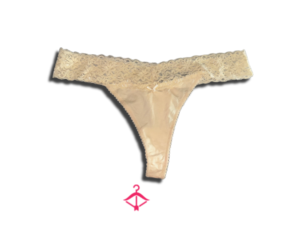 Worn Nude/Peach Cotton Thong