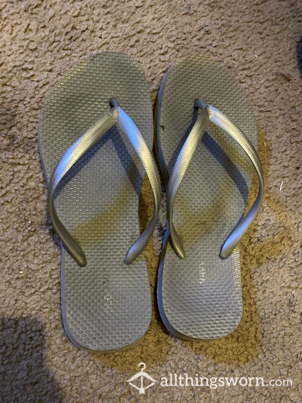 Worn Old Navy Flip Flops