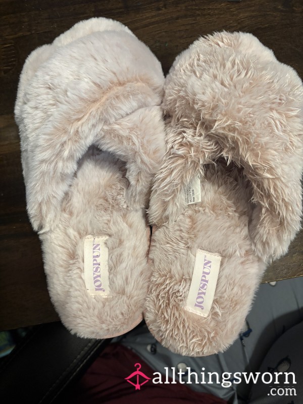 Worn Open Toed Slippers