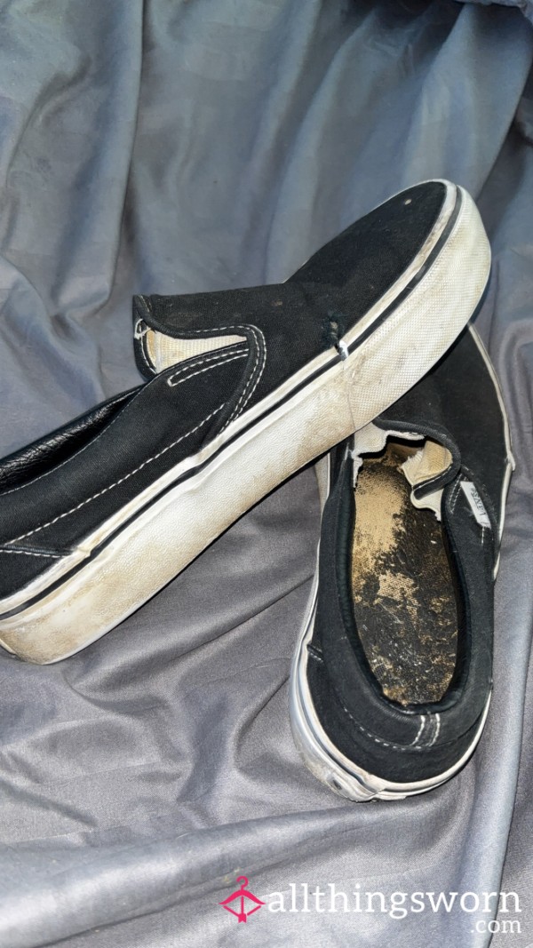 Worn Out Van Slip Ons