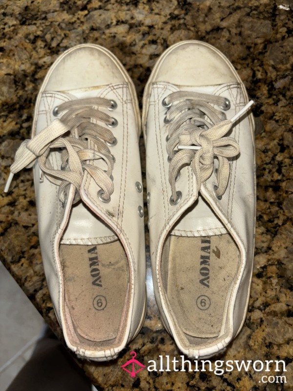 Worn Out White Sneakers