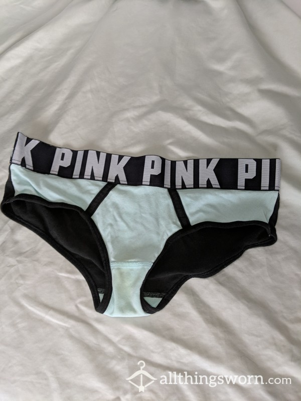 Worn Panties PINK Cotton Hipster - Stained