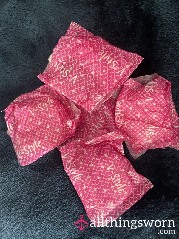 Worn Panty Liners From Red Week