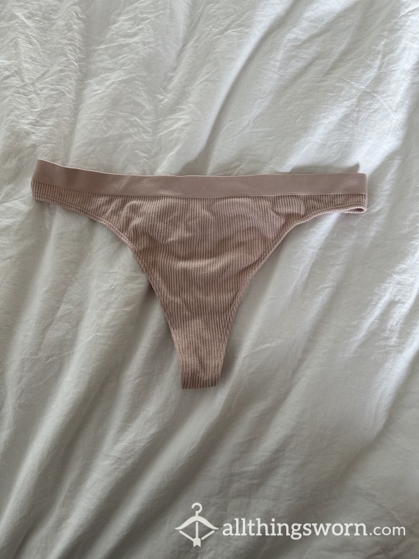 Worn Pink Nylon Thongs