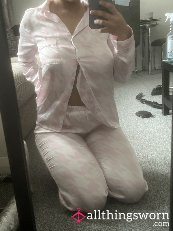 WORN - PINK SATIN PJ