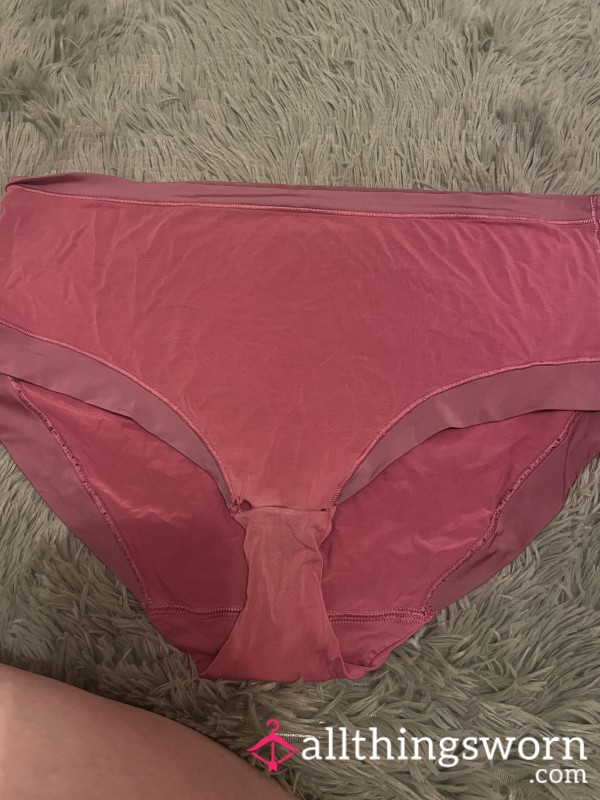 Worn Pink Silk Panties