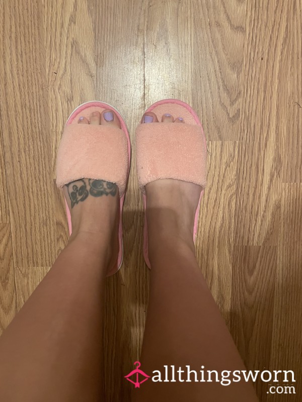 Worn Pink Slippers