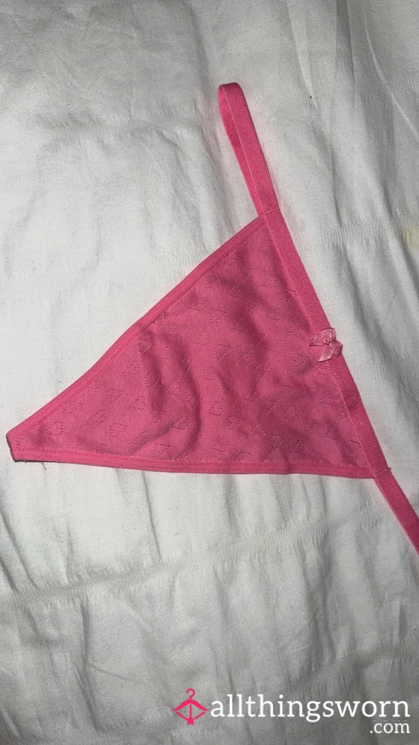 Worn Pink Thong