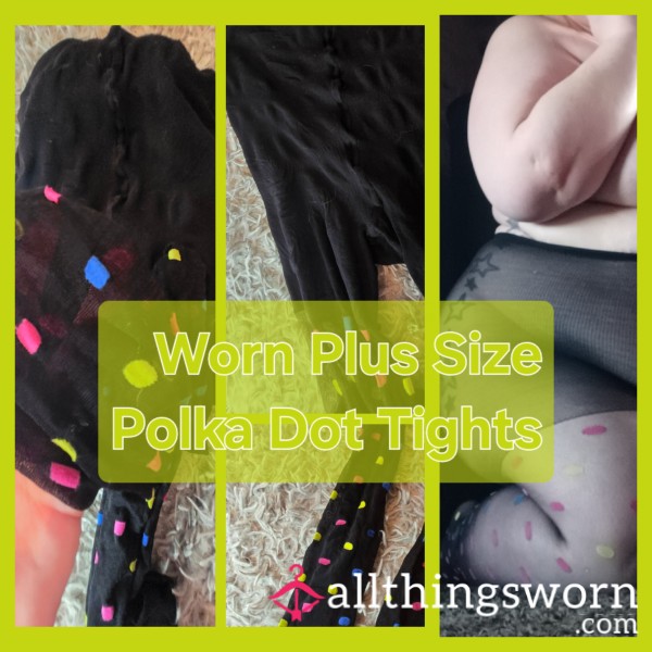 Worn Plus Size Polka Dot Tights - INTRODUCTORY PRICE