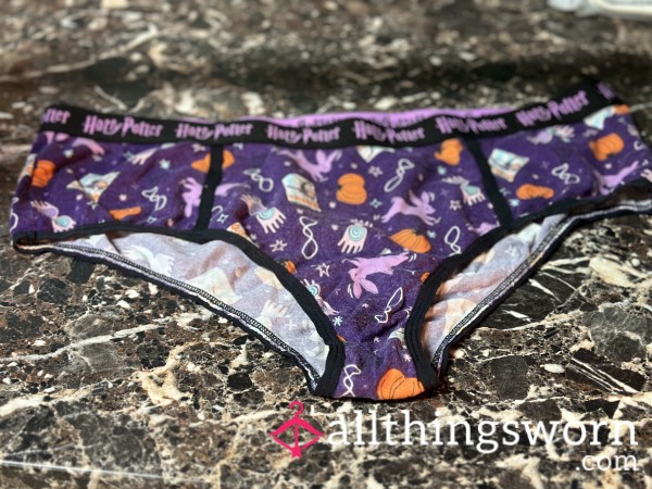 Worn Purple Harry Potter Print Boy Shorts