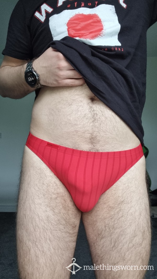 Worn Red Briefs