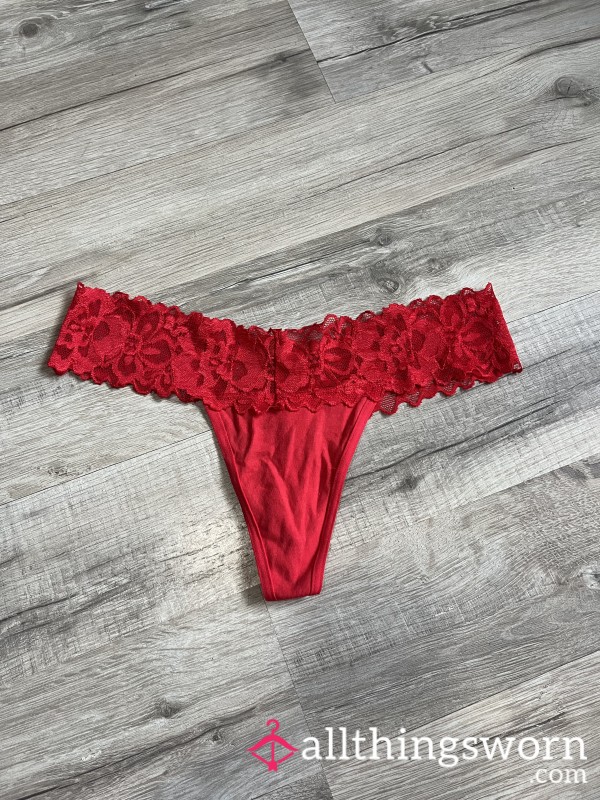 Red Cotton Panties (freshly Worn For You)