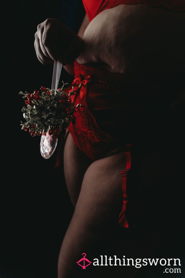 Worn Red Lace