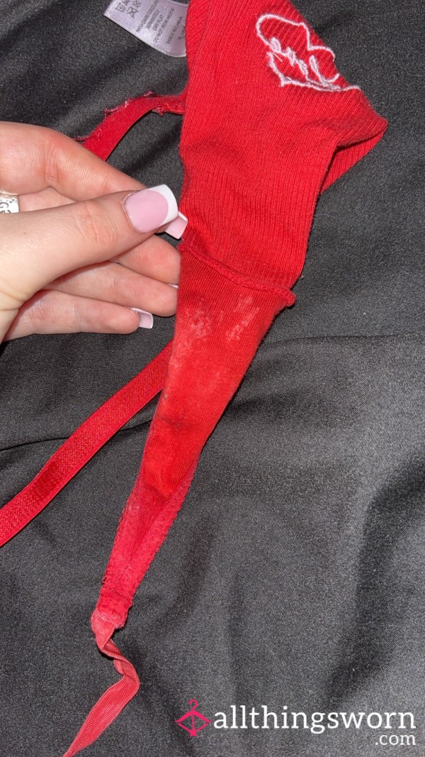 Worn Red Panties