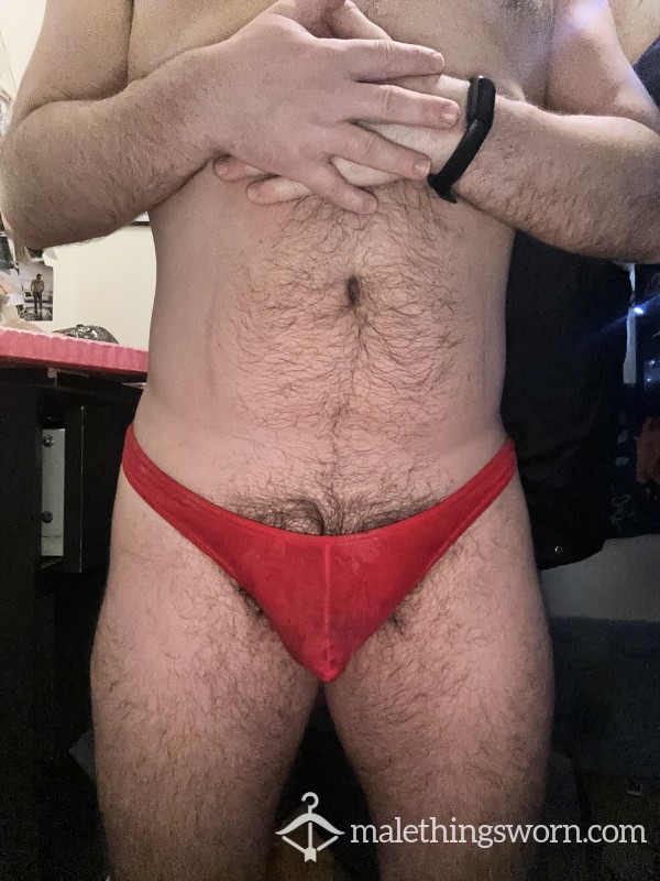 Worn Red Thong