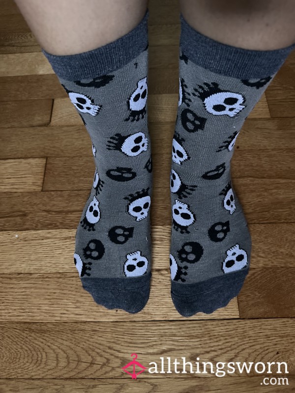 Worn Skull Socks