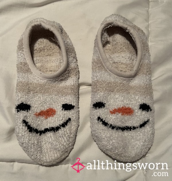 Worn Snowman Socks